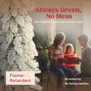 HOMCOM Set of 3 Flocked Christmas Tree, Pencil Downswept Xmas Tree