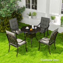 Outsunny Set Of 4 Garden Chair Cushions, Outdoor Seat Pads