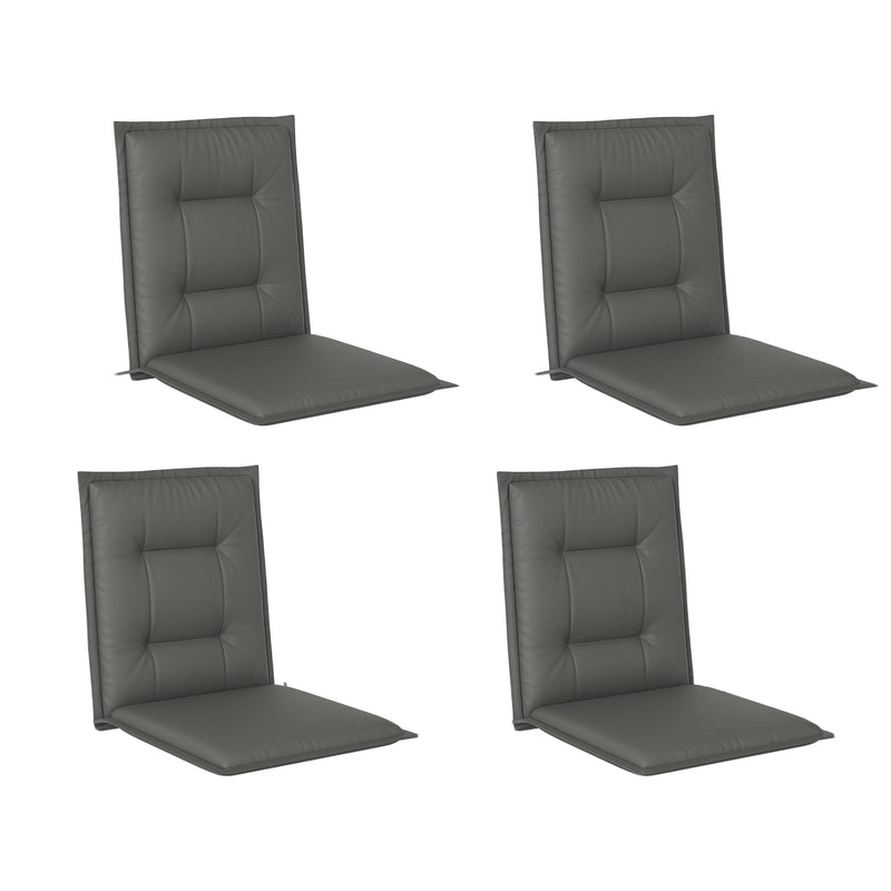 Outsunny Set Of 4 Garden Chair Cushions, Outdoor Seat Pads