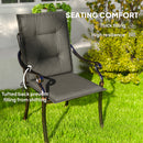 Outsunny Set Of 4 Garden Chair Cushions, Outdoor Seat Pads