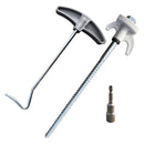 Screw In Hard Ground Rock Pegs Peg With 20pcs Adaptor And Peg Puller