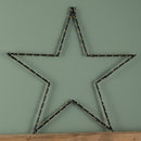 90cm Light up Dewdrop Metal Christmas Star with Garden Stake & Warm White LEDs