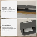 HOMCOM 140 cm Floating TV Unit with Storage Entertainment Media Console Grey