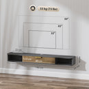 HOMCOM 140 cm Floating TV Unit with Storage Entertainment Media Console Grey