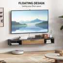 HOMCOM 140 cm Floating TV Unit with Storage Entertainment Media Console Grey