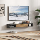 HOMCOM 140 cm Floating TV Unit with Storage Entertainment Media Console Grey