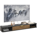 HOMCOM 140 cm Floating TV Unit with Storage Entertainment Media Console Grey