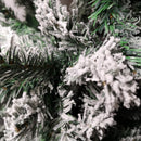 6.5ft (2m) Premier Snow Flocked PVC Spruce Pine Slim Christmas Tree in Green