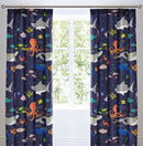 Bedlam Sea Life Pencil Pleat Curtains in Multi