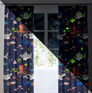 Bedlam Sea Life Pencil Pleat Curtains in Multi