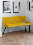 Luxe High Back Bench - Mustard
