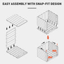 HOMCOM 107 L Plastic Storage Chest with Lock Hole and Handles