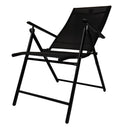 Outdoor Garden Patio Multi Position Reclining Folding Chair in Black