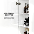 HOMCOM Tall Storage Cabinet with Adjustable Shelves and Double Doors