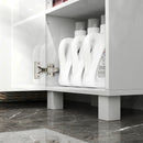 HOMCOM Tall Storage Cabinet with Adjustable Shelves and Double Doors