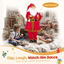 HOMCOM Musical Animated Santa Claus with Music, Dancing, Bell and Sack