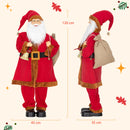 HOMCOM Musical Animated Santa Claus with Music, Dancing, Bell and Sack