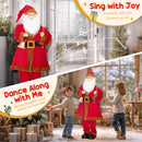 HOMCOM Musical Animated Santa Claus with Music, Dancing, Bell and Sack