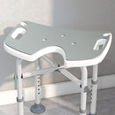 HOMCOM Aluminium Shower Stool For Elderly Disabled Non-Slip Bath Stool Blue