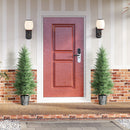 HOMCOM Set of 2 Artificial Cypress Trees with PE Leaves for Indoor Outdoor