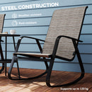 Outsunny 2PCS Garden Rocking Chairs with Armrests, High Back, Light Brown