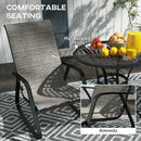 Outsunny 2PCS Garden Rocking Chairs with Armrests, High Back, Light Brown