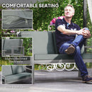 Outsunny 4 Pieces Wooden Garden Furniture Set With Cushions