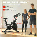SPORTNOW Exercise Bike For Home With Smart APP, 0-100% Magnetic Resistance