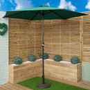 Samuel Alexander 2.7m Havana Garden Patio Parasol with Crank Handle in Grey