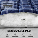 Outsunny Camping Cot Heavy Duty Folding Bed with Soft Pad Blue