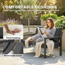 Outsunny Rattan Garden Furniture Set, Outdoor Furniture Conversation Set