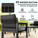 Outsunny Rattan Garden Furniture Set, Outdoor Furniture Conversation Set
