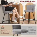 HOMCOM Set Of 2 Barstools With Petal Backrest For Kitchen Island