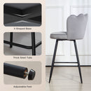 HOMCOM Set Of 2 Barstools With Petal Backrest For Kitchen Island