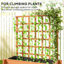 Outsunny 3 Tier Wooden Garden Planters with Trellis for Vine Climbing Plants
