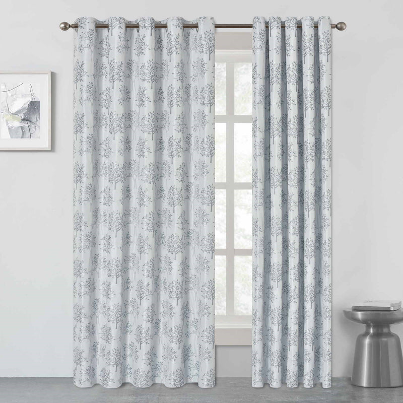 Tuscany Eyelet Curtains - Silver