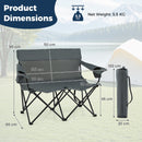 Double Camping Chair with Cup Holders and Carrying Bag