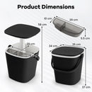 Portable Cooler Box Side Table With Handle And Bottle Opener-Black