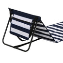 Outsunny Garden Beach Chair Mat, Sun Lounger Seats with Adjustable Back