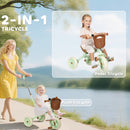 AIYAPLAY Toddler Trike with Adjustable Parent Handle Basket for Kids