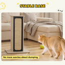 PawHut 63cm Cat Scratching Post, Scratcher w/ Replaceable Scratching Board