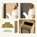 PawHut 63cm Cat Scratching Post, Scratcher w/ Replaceable Scratching Board
