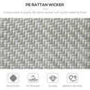 Outsunny Wicker Dining Chairs Set of 4, Stackable Outdoor Chairs