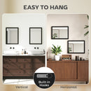 HOMCOM 30 x 40 cm Wall Bathroom Mirror, Vanity Mirror, Set of 2, Black