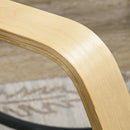 HOMCOM Rocking Chair Recliner Armchair With Adjustable Footrest, Khaki