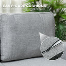 HOMCOM Fold-Out Convertible Sofa Bed With Removable Covers, Grey