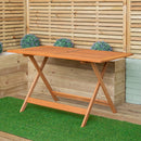 Windermere Outdoor 6 Person Folding Rectangular Wooden Table