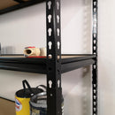 Garage Shelving 122cm Wide & 183cm High Heavy Duty 5 Tier Multipurpose Metal Racking Unit  / Warehouse Shelving Storage in Black