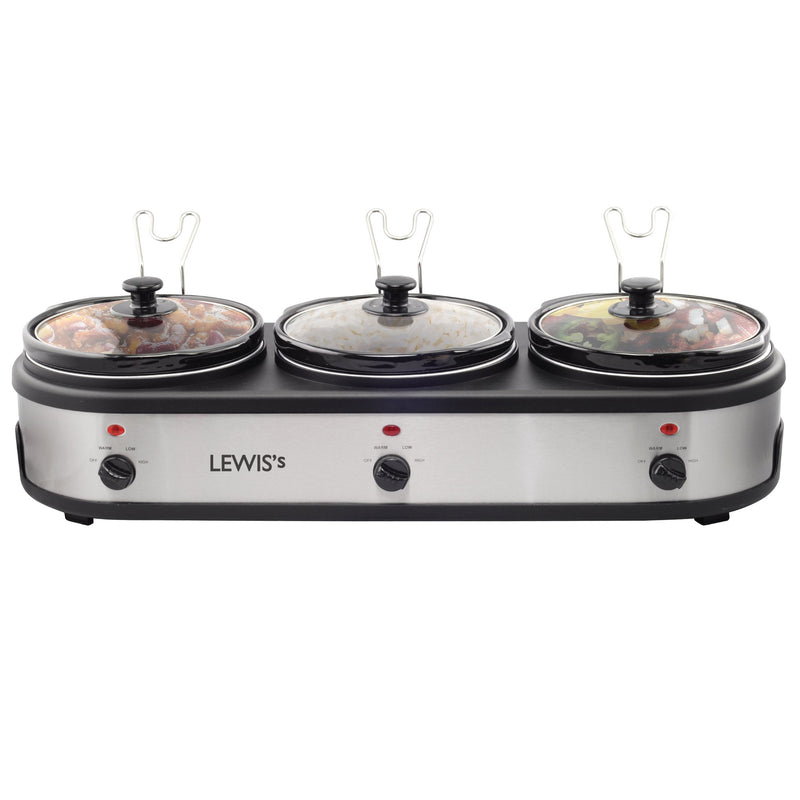 Lewis's 3 Pot Slow Cooker 420W