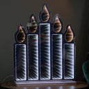40cm Light up Standing Candlebridge with Flickering Flame Christmas Infinity Mirror
